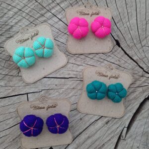 Arete Textil Redondo